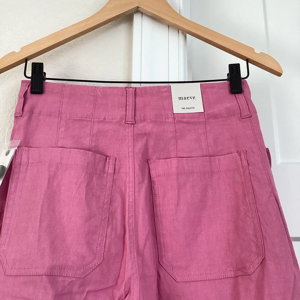 💕Anthroplogie COLETTE Cropped Wide-Leg Pants Maeve Heart Pocket NEW 28 - Picture 11 of 16